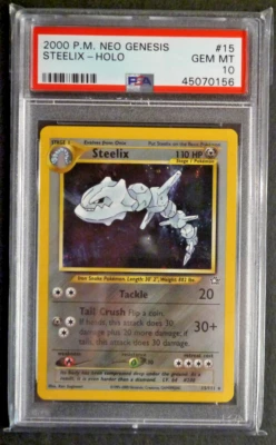 Steelix Neo Genesis 15/111 Holo Pokemon Card 2000 PSA 10 GEM MINT POP 75 - Image 1 of 3