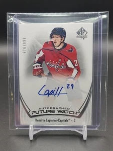 2021-22 UD SP Authentic Future Watch Auto Hendrix Lapierre /999 Washington Caps - Picture 1 of 1