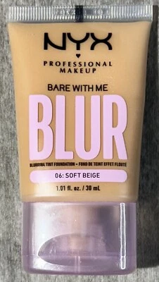 NYX PROFESSIONAL MAKEUP Bare With Me BLUR Tint Foundation - 06 Soft Beige - Image 1 of 2