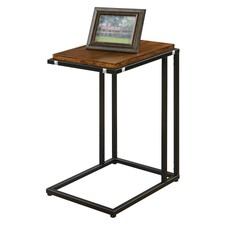Convenience Concepts Nordic C End Table, Dark Walnut/Black - 227066