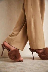 New Free People + Jeffrey Campbell Valerie Heels Size 8 MSRP: $138 Brown - Picture 1 of 3