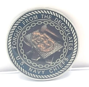 US Navy Chiefs. Führung "Aus den Deckplatten geschmiedet".  Challenge Coin - Bild 1 von 4