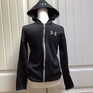 Youth UNDER ARMOUR SIZE YXL COLDGEAR FULL ZIP HOODIE LOOSE FIT JACKET - Picture 1 of 2