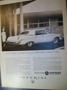 1963 Chrysler Imperial LeBaron auto grande-mag annuncio-""Offerta personale...architettonico" - Foto 1 di 1
