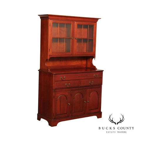 Pennsylvania House Colonial Style Cherry Server With Hutch Top Cover