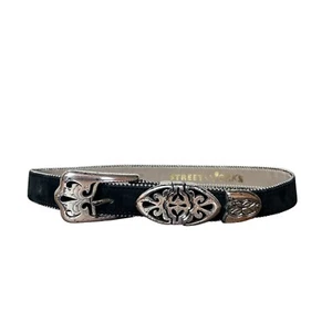 Vintage Street Works Belt Womens XS Suede Silver Buckle Western Boho - Picture 1 of 9