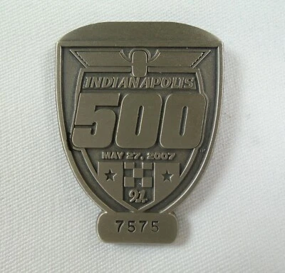 Indianápolis 500 Silver Pit Badge 2007 Dario Franchitti Andretti Green Racing Foto 1 de 4