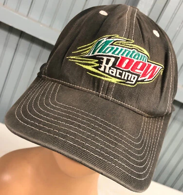 Mountain Dew Racing Beat Up Discolored弹力棒球帽 — 第 1/4 张图片