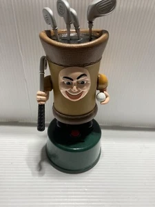 Vintage 2000 Mag-Nif Inc Talking Moving Golf Bag Caddy Bank Works With Battery - Picture 1 of 2