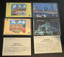 JAPAN Phonecards - 4 x London Landmarks with explanations