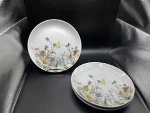 VTG Nature Garden Society 3 pc Salad Plate/Porcelain 1975 8.25” - Picture 1 of 6