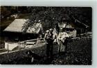 13410277 - Buehler Familie mit Hund und Kindern - Privatfoto AK 1920