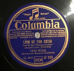 Disk 78T Tino Rossi Loin Of Ton Heart Quand Will Return Le Jour Columbia Lf 233 - Picture 1 of 2