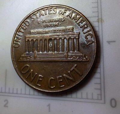 1969-D floating roof penny  lincoln memorial cent,  Memorial Errors  - Image 1 of 4