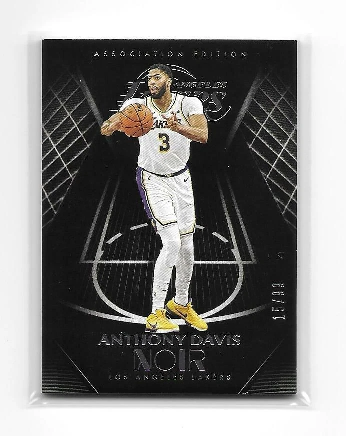 2019-20 Panini Noir ANTHONY DAVIS SP Base Silver Association Edition #d 15/99 - Image 1 of 2