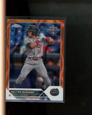2023 Topps Chrome Pro Debut Orange Dalton Rushing Refractor #d 24/25 Rookie RC