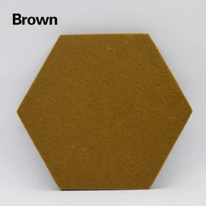 Hexagon Felt Pin Board Self Adhesive Bulletin Memo Photo Cork Boards DIY Wall US - Picture 1 of 23