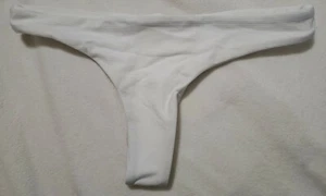 Tavik Bella Mini Womens Bottom Ribbed. Sz Med. White Bikini Bottom. - Picture 1 of 9
