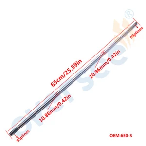 6E0-45511-01 Drive Shaft-Short For YAMAHA Outboard 4-6HP F4MLHX 5MSHZ - Picture 1 of 3