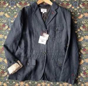 Neu mit Etikett UNIQLO x Ines de la Fressange Leinenjacke - 100% Leinen Gr. L (US M) Navy - Bild 1 von 8