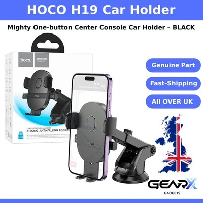 Car Phone Holder Mobile Phone Car Holder Stand 1 Button Center Console Dashboard — 第 1/4 张图片