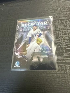Roki Sasaki 2025 Bowman Chrome Baseball Rockstar Rookies RR-20 Dodgers MLB - Picture 1 of 2