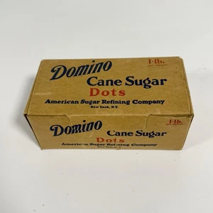 Vintage Domino Punkte Rohr Zuckerdose 1 Pfund - voll & versiegelt Display Requisite Werbung - Bild 1 von 14