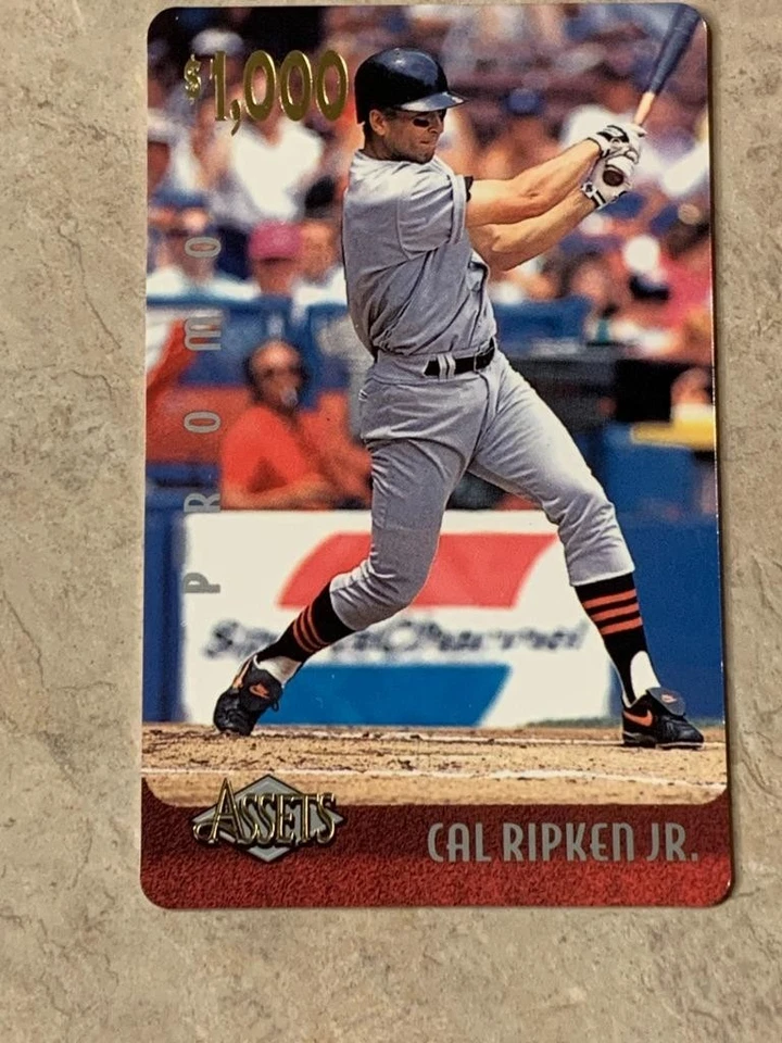 1996 Classic Assets $1000 Phone Card Cal Ripken Jr. Promo SKU#36607 - Image 1 of 2