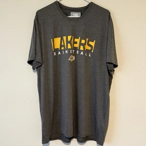 LOS ANGELES LAKERS NBA Basketball SIZE 2XL POLYESTER T-SHIRT Gray New. - Picture 1 of 7