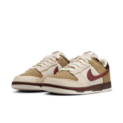 Nike Dunk Low Khaki Team Red Pearl White Leopard WMNS Sizes IM6687-262 NEW - Image 1 of 4
