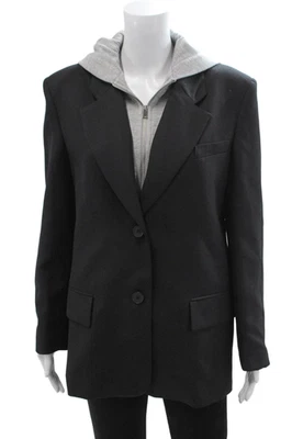 Zara Unisex Black Collared Solid Polyester Blazer Button Long Sleeve Size XS - Image 1 of 4
