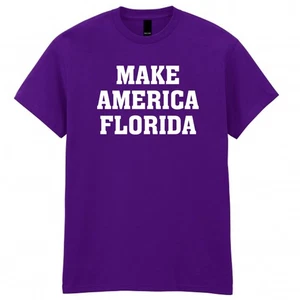 Make America Florida T-Shirt Short Sleeve Patriotic Tee Shirt cotton Size XXL - Picture 1 of 1
