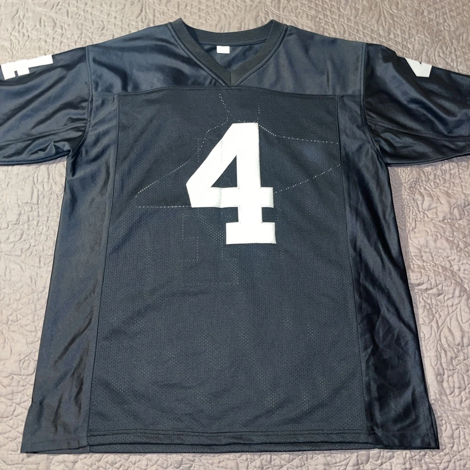 Camiseta deportiva de los Raiders Derek Carr usada número 4 Oakland NFL talla XL Foto 1 de 4