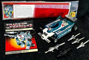 G1 1984 MIRAGE • 100% COMPLETE • PRE RUB TECH SPEC #2 • VINTAGE G1 TRANSFORMERS - Picture 1 of 9