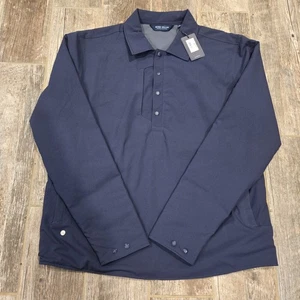 Peter Millar Azul Marino Aproximación Aislada Camisa Pullover Chaqueta - Para Hombre L - Imagen 1 de 13