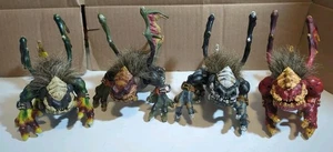 Lot Of 4 Mega Bloks Dragon Krystal Wars Vorgan Beast Figures - Picture 1 of 5