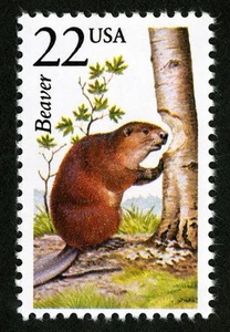 10x BEAVER 1987 22c Wildlife Animals US Postage Stamp unbenutzt postfrisch NH - Bild 1 von 2