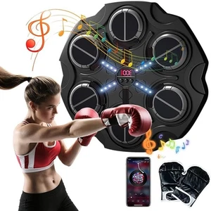 Punching Boxing Machine Electronic Music Boxing Machine 3 Speeds W/Box Gloves - Picture 1 of 24