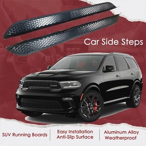 2PCs Side Steps Running Boards Fits for Dodge Durango 2018-2024 Side Nerf Bars - Picture 1 of 7