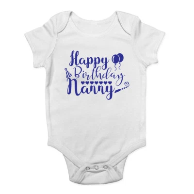 BABY ORIGINALS Happy Birthday Nanny blau Jungen Baby mitwachsende Weste Body