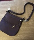 Travelon Anti-Theft Classic Purple Zippered Crossbody Mini Shoulder Bag BNWOT