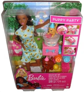 Muñeca Barbie Cachorro Fiesta Set Perro Juguetes Figura Afroamericana Mattel #GXV74 ¡SIN USAR EN CAJA! - Imagen 1 de 2