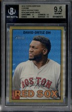 2016 Topps Heritage Chrome Gold Refractors David Ortiz /5 BGS 9.5