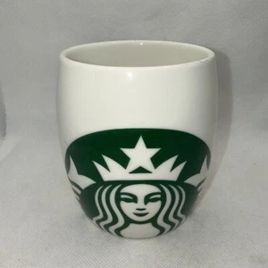 Starbucks Mug Tasse 14oz 414 ml White Green Siren Mermaid Logo 4" 2010 Barrel EUC - Bild 1 von 8