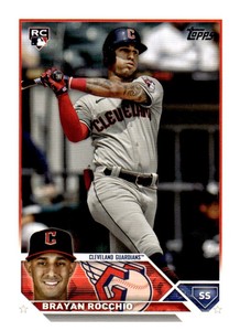 2023 Topps Update Base - US214 Brayan Rocchio - Cleveland Guardians RC
