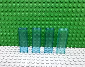 Lego 4 Trans hellblau 1x2x5 Mauer Stein Block Burg NEU - Bild 1 von 1