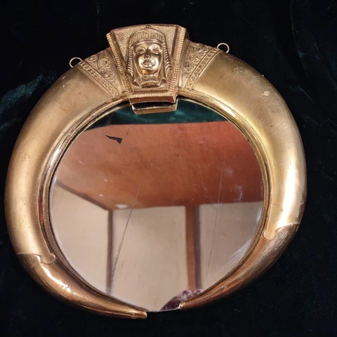 Antique Art Deco Egyptian Revival Mirror Cover