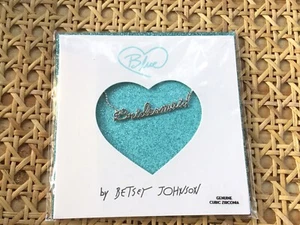New Blue by Betsey Johnson “Bridesmaid” CZ Stone Accent Silver Tone Necklace - Picture 1 of 7