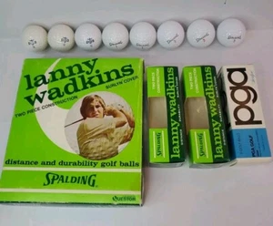 8 palline da golf vintage 5 Spalding 3 pga Surlyn Dimple Box Lanny Wadkins - Foto 1 di 8