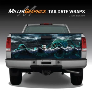 Sea Monster Kraken Nautical Storm Truck Tailgate Wrap Decal Graphic - Picture 1 of 1